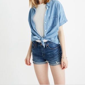 Madwell High-Rise Denim Shorts in Glenoaks Wash